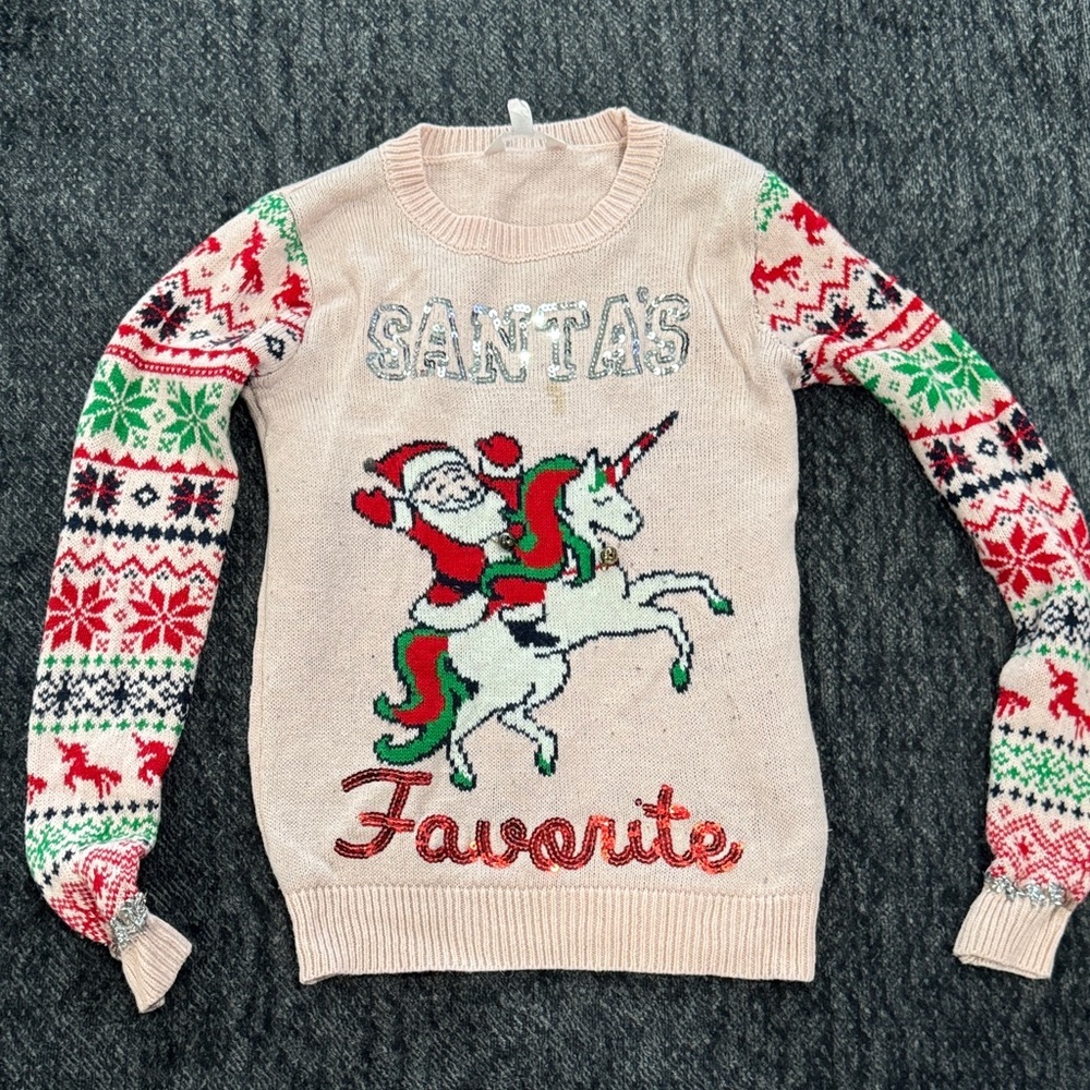 Santa's Favorite Unicorn Sweater